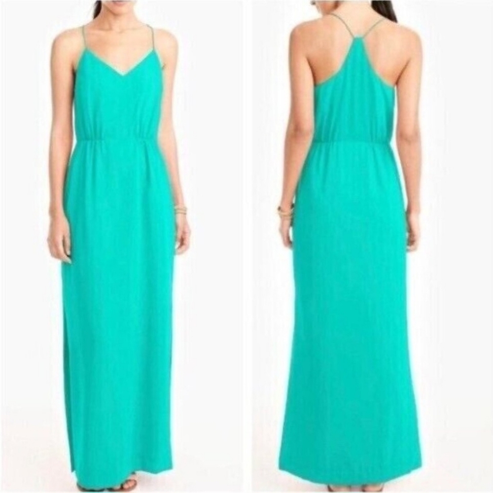 🦋J. Crew🦋 - Teal Racerback Maxi Dress